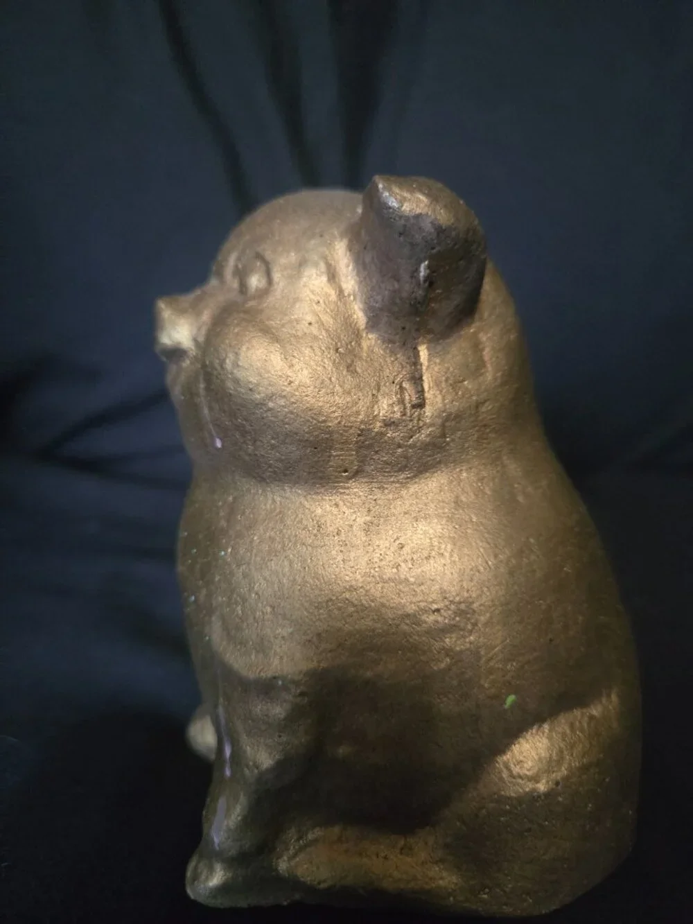 Heavy Gold Pig Figurine | Gold Decorative Pig Statue | Shelf & Tabletop Home Dec